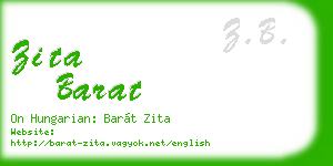 zita barat business card