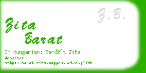 zita barat business card